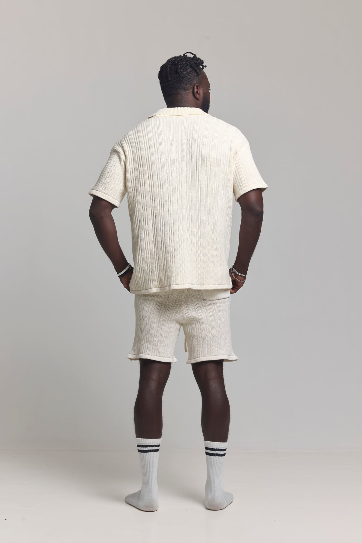 Raw Ivory Bold Cord Set, back view