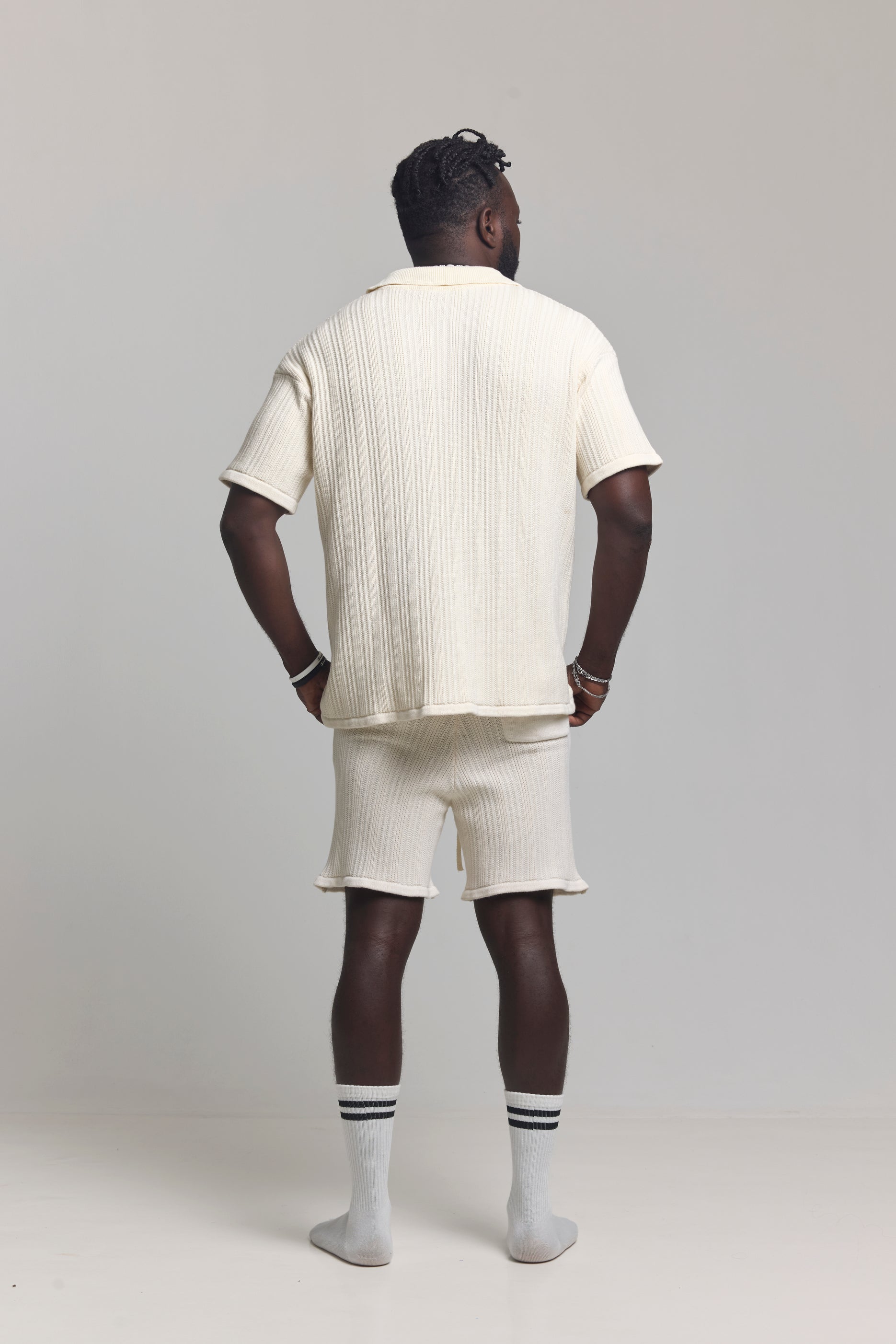 Raw Ivory Bold Cord Set, back view